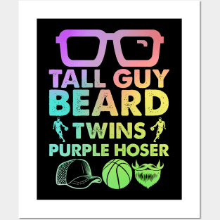 Perfect present for kids Tall Guy Beard Twins Purple Hoser Posters and Art